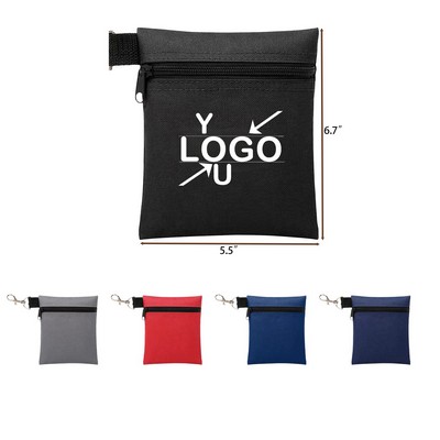 Golf Tee Pouch with Zipper